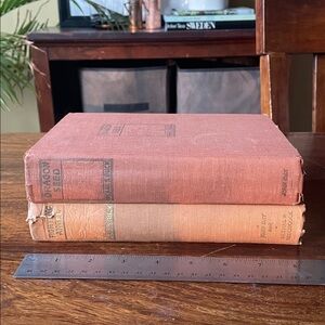 2 PEARL S BUCK Vintage Distressed Books Fighting Angel + Dragon Seed